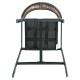 14840109 Σκαμπό Bar ArteLibre SANTORINI Μαύρο/Φυσικό Αλουμίνιο/Rattan 55x56x99cm Φυσικό/Μαύρο