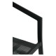 14840109 Σκαμπό Bar ArteLibre SANTORINI Μαύρο/Φυσικό Αλουμίνιο/Rattan 55x56x99cm Φυσικό/Μαύρο