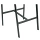 14840109 Σκαμπό Bar ArteLibre SANTORINI Μαύρο/Φυσικό Αλουμίνιο/Rattan 55x56x99cm Φυσικό/Μαύρο