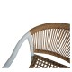 14840150 Πολυθρόνα Κήπου ArteLibre KINOSSA Λευκό/Φυσικό RATTAN Αλουμίνιο/Rattan 54x59x76cm Φυσικό/Λευκό