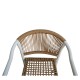 14840150 Πολυθρόνα Κήπου ArteLibre KINOSSA Λευκό/Φυσικό RATTAN Αλουμίνιο/Rattan 54x59x76cm Φυσικό/Λευκό