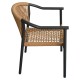 14840151 Πολυθρόνα Κήπου ArteLibre KINOSSA Ανθρακί/Φυσικό RATTAN Αλουμίνιο/Rattan 54x59x76cm Φυσικό/Μαύρο