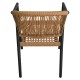 14840151 Πολυθρόνα Κήπου ArteLibre KINOSSA Ανθρακί/Φυσικό RATTAN Αλουμίνιο/Rattan 54x59x76cm Φυσικό/Μαύρο