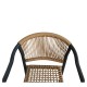 14840151 Πολυθρόνα Κήπου ArteLibre KINOSSA Ανθρακί/Φυσικό RATTAN Αλουμίνιο/Rattan 54x59x76cm Φυσικό/Μαύρο