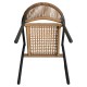 14840151 Πολυθρόνα Κήπου ArteLibre KINOSSA Ανθρακί/Φυσικό RATTAN Αλουμίνιο/Rattan 54x59x76cm Φυσικό/Μαύρο