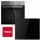 Teka HSB 6160 SS+IBC 64110 SSM BK Φούρνος άνω Πάγκου 70lt με Κεραμικές Εστίες Π59.5εκ. Μαύρος A+