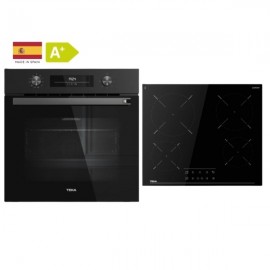 Teka HSB 6350 FBK+TBC 64120 TCS BK Φούρνος άνω Πάγκου 70lt με Κεραμικές Εστίες Π59.5εκ. Μαύρος Α+