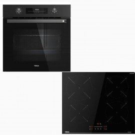 Teka HSB 6350 FBK + IBC 64110 SSM Φούρνος άνω Πάγκου με Επαγωγικές Εστίες  71lt Π59.5εκ. Μαύρος Α+