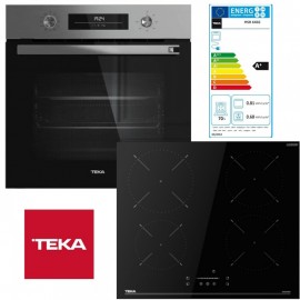 Teka HSB 6466 SS + IBC 64110 SSM BK Φούρνος άνω Πάγκου 70lt με Επαγωγικές Εστίες Π59.5εκ. Inox A+