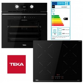 Teka HLB 8510 P + IBC 64110 SSM BK Φούρνος άνω Πάγκου 70lt με Επαγωγικές Εστίες Π59.5εκ. Μαύρος A+