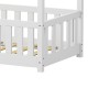 412-000007 Παιδικό κρεβάτι Bambie με κιγκλίδωμα τ. Montessori pakoworld ξύλο πεύκου λευκό 70x140εκ