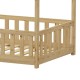 412-000010 Παιδικό κρεβάτι Bambie με κιγκλίδωμα τ. Montessori pakoworld ξύλο πεύκου σε φυσική απόχρωση 90x190εκ