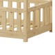 412-000008 Παιδικό κρεβάτι Bambie με κιγκλίδωμα τ. Montessori pakoworld ξύλο πεύκου σε φυσική απόχρωση 70x140εκ