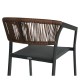 14840110 Σκαμπό Bar ArteLibre SANTORINI Ανθρακί/Φυσικό Αλουμίνιο/Rattan 55x56x99cm Φυσικό/Μαύρο