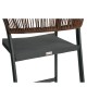 14840110 Σκαμπό Bar ArteLibre SANTORINI Ανθρακί/Φυσικό Αλουμίνιο/Rattan 55x56x99cm Φυσικό/Μαύρο