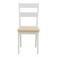 091-000022 Καρέκλα Dallan pakoworld rubberwood λευκό 40x47.5x89εκ