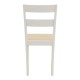091-000022 Καρέκλα Dallan pakoworld rubberwood λευκό 40x47.5x89εκ