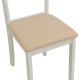 091-000022 Καρέκλα Dallan pakoworld rubberwood λευκό 40x47.5x89εκ