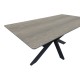 390-000031 Τραπέζι Bethan pakoworld sonoma με γκρι mdf και μαύρο μέταλλο 160x80x75εκ