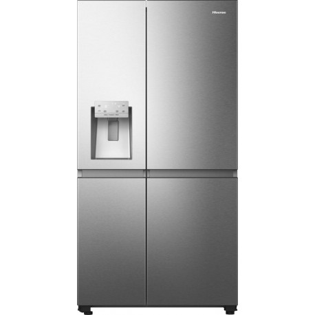 Hisense RS818N4IIEΨυγείο Ντουλάπα 632lt No Frost Υ179xΠ91.4xΒ77.8cm Inox E