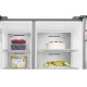 Hisense RS818N4IIEΨυγείο Ντουλάπα 632lt No Frost Υ179xΠ91.4xΒ77.8cm Inox E