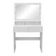 412-000001 Τουαλέτα κρεβατοκάμαρας Vanity pakoworld με led λευκό 80x40x140εκ