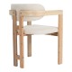 128-000077 Πολυθρόνα Winsor pakoworld μπεζ μπουκλέ ύφασμα-rubberwood σε φυσική απόχρωση 58.5x51x76εκ