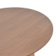 101-000129 Τραπέζι σαλονιού Opols pakoworld mdf καρυδί Φ90x42εκ