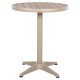 14840139 Τραπέζι Κήπου ArteLibre RAROTONGA Μπεζ Αλουμίνιο/Polywood Φ60x70cm Μπεζ