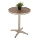 14840139 Τραπέζι Κήπου ArteLibre RAROTONGA Μπεζ Αλουμίνιο/Polywood Φ60x70cm Μπεζ