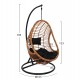 ΚΡΕΜΑΣΤΗ ΠΟΛΥΘΡΟΝΑ ΦΩΛΙΑ CALLIE HM5541.04 ΜΕ ΜΠΕΖ WICKER & ΜΑΥΡΑ ΜΑΞΙΛΑΡΙΑ Φ105Χ195Υ εκ.