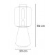 3060-Smoky/transparent Inlight Επιτραπέζιο φωτιστικό 1xE27 απο διάφανο γυαλί (3060-Smoky/transparent)