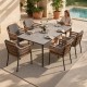 ΣΕΤ ΤΡΑΠΕΖΑΡΙΑΣ 7ΤΜΧ STAD HM10863.01 ΓΚΡΙ ΑΛΟΥΜΙΝΙΟ-SINTERED STONE TOP-OLEFIN