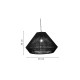 4057-B Inlight Κρεμαστό φωτιστικό με καπέλο απο ίνα 1xE27 D:45cm (4057-B)