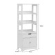 370-000035 Ντουλάπι-στήλη Sejo pakoworld mdf λευκό 60x32.5x154εκ