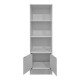383-000289 Βιβλιοθήκη Tekaro pakoworld λευκό 57x33x180εκ