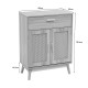 370-000041 Μπουφές Scandy pakoworld ξύλο πεύκου-rattan σε φυσική απόχρωση 60x30x80εκ