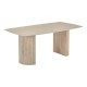 096-000054 Τραπέζι Loosir pakoworld mdf-sandstone σε όψη τραβερτίνας 180x90x74εκ