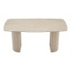 096-000054 Τραπέζι Loosir pakoworld mdf-sandstone σε όψη τραβερτίνας 180x90x74εκ