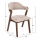 ΣΕΤ ΤΡΑΠΕΖΑΡΙΑΣ 9ΤΜΧ RIDER HM21341 ΤΡΑΠΕΖΙ ΑΠΟ MDF--ΚΑΡΕΚΛΕΣ RUBBERWOOD & ΥΦΑΣΜΑ