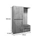 049-000114 Έπιπλο εισόδου Zomie pakoworld σε oak απόχρωση 131x41.5x180.4εκ