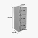 383-000132 Ντουλάπι-στήλη Soline pakoworld λευκό 40x34.5x90.5εκ