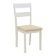 200-001709 Τραπεζαρία Dallan Lars pakoworld 5τεμ λευκό rubberwood Φ100(+38)x100x75εκ