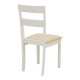 200-001709 Τραπεζαρία Dallan Lars pakoworld 5τεμ λευκό rubberwood Φ100(+38)x100x75εκ