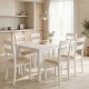 200-001714 Τραπεζαρία Dallan Mabor pakoworld 7τεμ λευκό rubberwood 120-150x80x73,8εκ