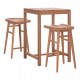 ΣΕΤ ΤΡΑΠΕΖΙ ΜΕ 2 ΣΚΑΜΠΟ ΜΠΑΡ BOLMAR HM10917 ΞΥΛΟ TEAK ΣΕ ΦΥΣΙΚΟ ΧΡΩΜΑ