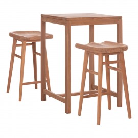 ΣΕΤ ΤΡΑΠΕΖΙ ΜΕ 2 ΣΚΑΜΠΟ ΜΠΑΡ BOLMAR HM10917 ΞΥΛΟ TEAK ΣΕ ΦΥΣΙΚΟ ΧΡΩΜΑ