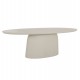 ΤΡΑΠΕΖΙ ΤΡΑΠΕΖΑΡΙΑΣ ΟΒΑΛ BRECCAN HM6578.02 ΜΠΕΖ FIBER CEMENT 160x100x75Υεκ