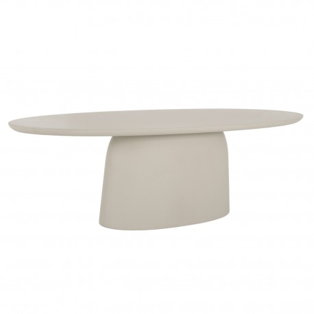 ΤΡΑΠΕΖΙ ΤΡΑΠΕΖΑΡΙΑΣ ΟΒΑΛ BRECCAN HM6576.02 ΜΠΕΖ FIBER CEMENT 200x100x75Υεκ.