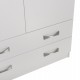 ΝΤΟΥΛΑΠΑ 3ΦΥΛΛΗ ΜΕ ΠΑΤΑΡΙ CARLY HM10891.05 ΜΕΛΑΜΙΝΗ ΣΕ ΛΕΥΚΟ 150X55Χ240Υεκ.